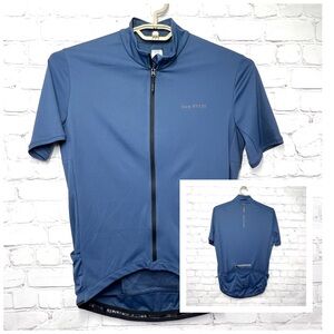 |•VAN RISEL•| Men's Short Sleeve Summer Road Bike Jersey - Endurance Blue/Grey M